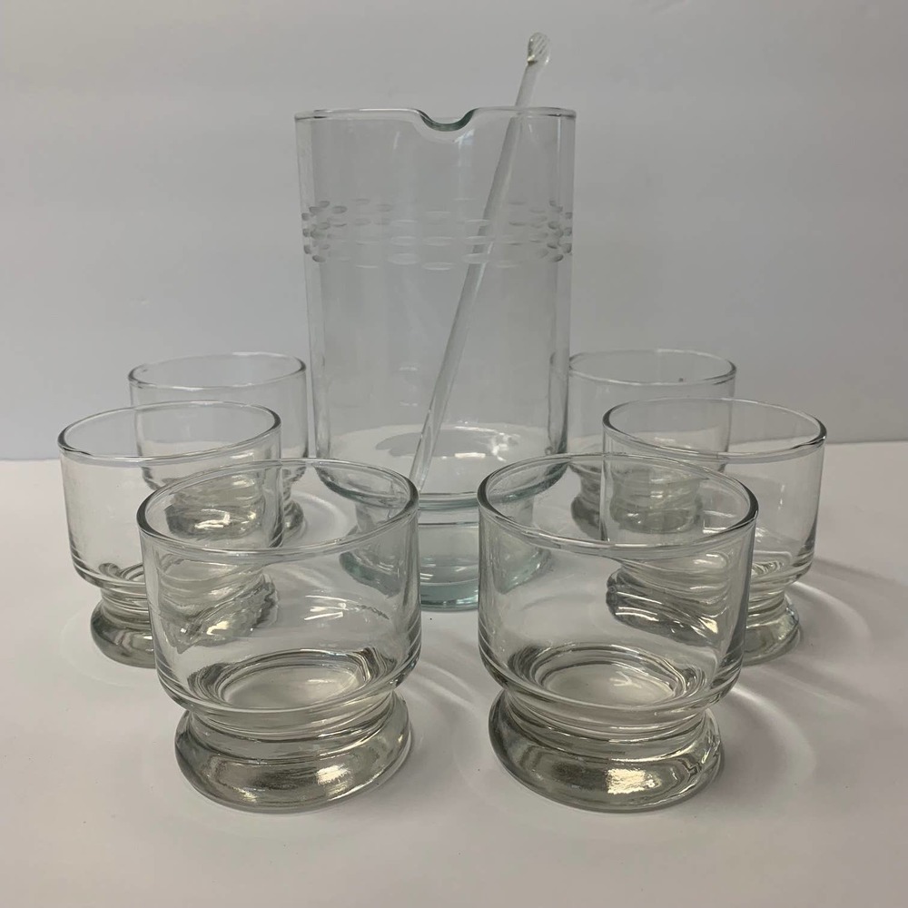 Princess House 8 Piece‎ Crystal Cocktail Beverage Set 1980's Heritage Collection